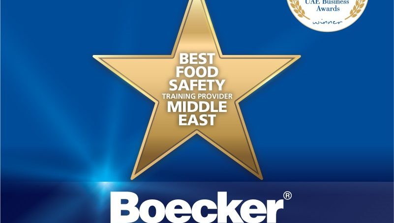 Boecker selected as ‘The Best Food Safety Training Provider – Middle East’ for the UAE Business Awards by MEA Markets