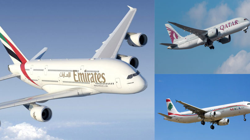 Emirates and Qatar Airways among TripAdvisor’s Top 10 airlines worldwide, Middle East Airlines second best in the region