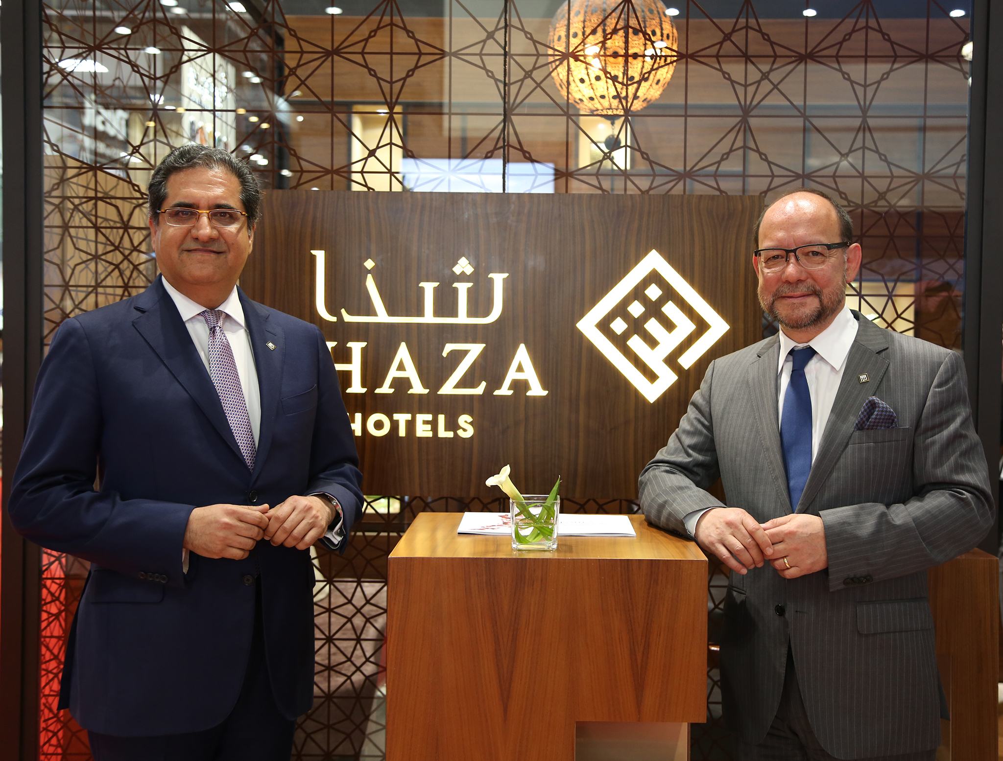 Mr. Simon Coombs President and CEO of Shaza Hotels and Mr. Sanjiv Malhotra, Executive Vice President for Shaza Hotels