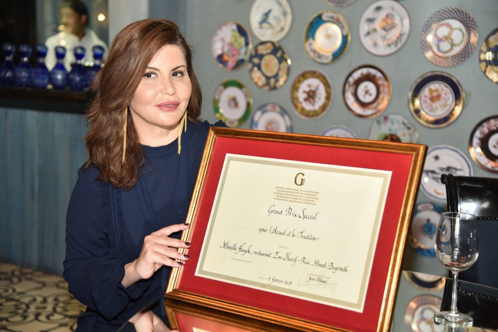 Em Sherif receives Lebanese Academy of Gastronomy award