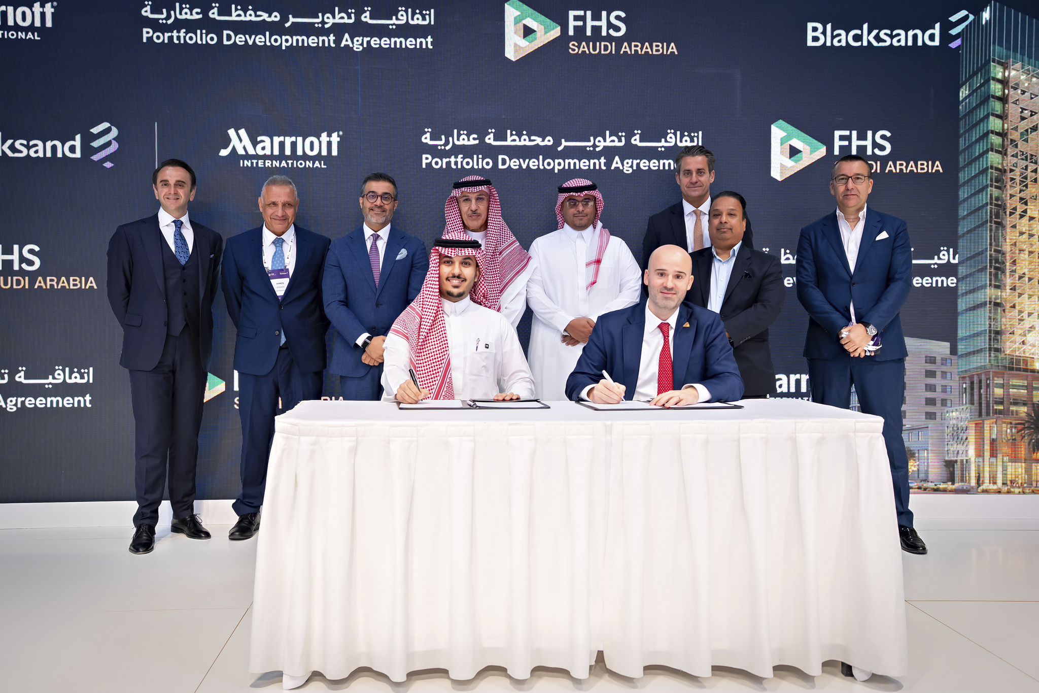 MARRIOTT INTERNATIONAL AND BLACKSAND ANNOUNCE LANDMARK DEAL TO OPEN 10 HOTELS IN SAUDI ARABIA Marriott International and Blacksand to develop 10 hotels across Saudi Arabia